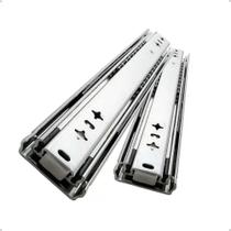 Corrediça Telescópica Inox Larga Para Gaveta 45cm Reforçada