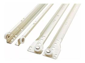 Corrediça (trilho) Branca Para Gaveta 40cm 6 Pares Com Paraf