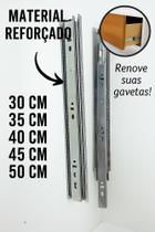 Corrediça Trilho Telescópica de gaveta/armário/ móveis 30CM/35CM/40CM/45CM/50CM Larga Reforçada PAR