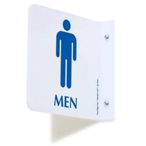 Corredor de banheiro masculino Sign SmartSign 15 x 15 cm em acrílico