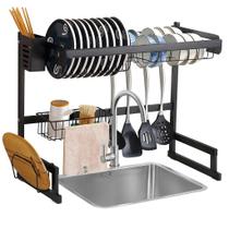 Corredor de Louças Multifuncional com Suporte Preto