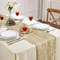 Corredor de mesa AGIRL, pacote com 6, 9 m, rústico, bege transparente