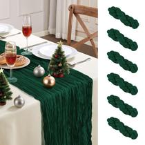 Corredor de mesa AGIRL, pacote com 6 poliéster verde esmeralda 89x305cm