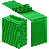Corredor de mesa Bencailor, 24 peças de cetim, 30x275 cm, verde esmeralda Corredor de mesa Bencailor, 24 peças de cetim, 30x275 cm, verde esmeralda