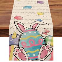 Corredor de mesa Croar Happy Easter Eggs Bunny Rabbit 33x183cm