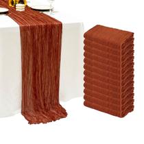 Corredor de mesa de terracota Seveups, pacote com 12 unidades, 55 x 300 cm, poliéster Corredor de mesa de terracota Seveups, pacote com 12 unidades, 55 x 300 cm, poliéster