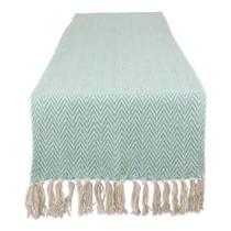 Corredor de mesa DII Woven Basic Chevron 15x72cm em algodão aquático
