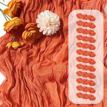 Corredor de mesa FANTEKE Pano de algodão laranja 43x274cm de fibra de poliéster Corredor de mesa FANTEKE Pano de algodão laranja 43x274cm de fibra de poliéster