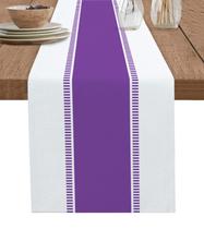 Corredor de mesa Futuregrace roxo com listras modernas 183 cm