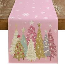 Corredor de mesa GEEORY GT153-72 rosa Natal 33x183 cm