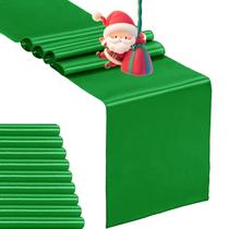 Corredor de mesa Hahuho Satin Emerald 30x275cm para casamento x10