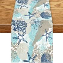 Corredor de mesa SHADIORA Blue Coastal Spring Summer 33x182cm