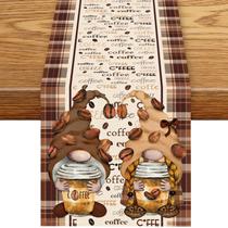 Corredor de mesa SHADIORA Coffee Time Farmhouse Retro Brown Corredor de mesa SHADIORA Coffee Time Farmhouse Retro Brown