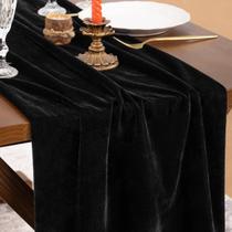 Corredor de mesa Socomi 51x305 cm Black Velvet Luxury Corredor de mesa Socomi 51x305 cm Black Velvet Luxury