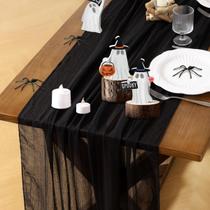 Corredor de mesa Socomi 89x305cm, gaze preta, Halloween Corredor de mesa Socomi 89x305cm, gaze preta, Halloween