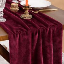 Corredor de mesa Socomi Burgundy Red Velvet 50x300cm Natal Corredor de mesa Socomi Burgundy Red Velvet 50x300cm Natal