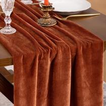 Corredor de mesa Socomi Terracotta Velvet 50x300cm de Natal Corredor de mesa Socomi Terracotta Velvet 50x300cm de Natal