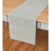 Corredor de mesa Solino Home Athena Oyster Linho cinza 275x36cm