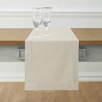 Corredor de mesa Solino Home Linen com bainha de algodão 36x228cm