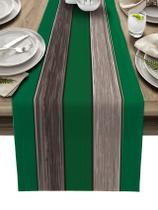 Corredor de mesa Vandarllin Forest Green Brown 45x180cm Algodão
