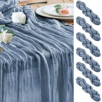 Corredor de mesa Wokceer, pacote com 6, azul empoeirado, 90x305 cm