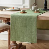 Corredor de mesa ZeeMart Burlap Style Farmhouse 36x229cm verde