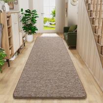 Corredor Runner Chicrug 61x183cm Espuma Viscoelástica de Pelo Bajo Marrón Blanco