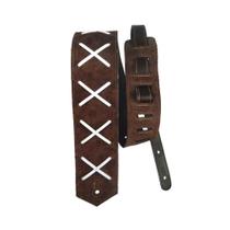 Correia Alça Guitarra Baixo Violão DG 02 Marrom Escuro - Basso