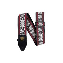 Correia alça guitarra violão Blackjack Red Jacquard P04669 Ernie Ball 13072