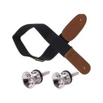 Correia Alça para Violão Ukulele Guitarra e Baixo + Par de Roldada RVN 02 Correia Alça para Violão Ukulele Guitarra e Baixo + Par de Roldada RVN 02