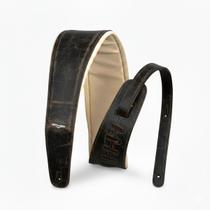 Correia Alça Resistente Em Couro Fóssil Marrom Para Contra Baixo 11cm