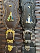 Correia Artesanal com Santa p/ violao/guitarra/baixo/viola