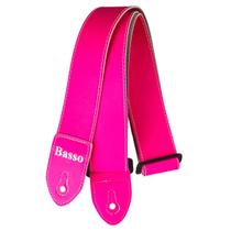 Correia Basso Sintético SF182 5cm Neon Pink Rosa Fluorescente