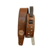 Correia Basso Vintage Couro Vt Sl 58 Crocodile Marrom Ac1333 Correia Basso Vintage Couro Vt Sl 58 Crocodile Marrom Ac1333