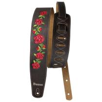 Correia Basso VTFL-02 Vintage Floral Bordada Marrom Correia Basso VTFL-02 Vintage Floral Bordada Marrom