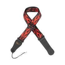 Correia de Guitarra Ajustável em Algodão Puro - Multicolorida para Baixo, Elétrica e Acústica