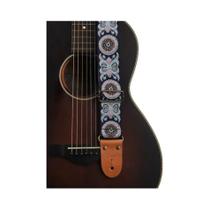 Correia De Guitarra Ajustável Em Couro Bordado Para Guitarra Elétrica E Acústica Correia De Guitarra Ajustável Em Couro Bordado Para Guitarra Elétrica E Acústica