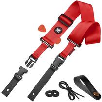 Correia de Guitarra Amumu SNAPLOCK Nylon Vermelho Doce 5 cm de Largura Correia de Guitarra Amumu SNAPLOCK Nylon Vermelho Doce 5 cm de Largura