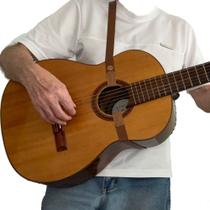 Correia de Violão Fixar e Tocar Caramelo Slim