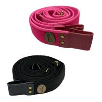 Correia de Violão Fixar e Tocar Kit2 pink preta