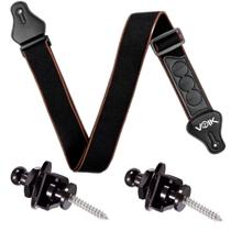 Correia Para Violão Guitarra Baixo Voik VCPP-13 Preto 100% Algodão Confortável Premium + Strap Lock Correia Para Violão Guitarra Baixo Voik VCPP-13 Preto 100% Algodão Confortável Premium + Strap Lock