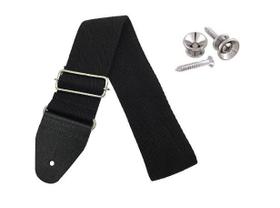 Correia Violão/Guit 5cm Simples c/regulagem Preta + Roldanas Correia Violão/Guit 5cm Simples c/regulagem Preta + Roldanas