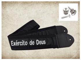 Correia Violão/Guit/Baixo Acolchoada EXERCITO DE DEUS+Roldan