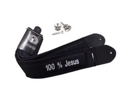 Correia Violão Guitarra Baixo Acolchoada 100 JESUS com Par de Roldanas Correia Violão Guitarra Baixo Acolchoada 100 JESUS com Par de Roldanas