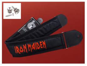 Correia Violão/Guitarra/Baixo Luxo IRON MAIDEN + Roldanas (par)