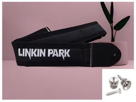 Correia Violão/Guitarra/Baixo Luxo LINKIN PARK + Roldanas (par)