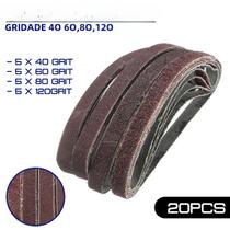 Correias de Lixa Mistas (20 Peças) - 13mm x 457mm - Grãos 40, 60, 80 e 120 para Lixadeira de Cinta Correias de Lixa Mistas (20 Peças) - 13mm x 457mm - Grãos 40, 60, 80 e 120 para Lixadeira de Cinta