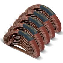 Correias de lixar POWERTEC 1/2 x 18 polegadas 50PK 40/80/120/180/240 Grits
