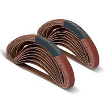 Correias de lixar POWERTEC 1/2 x 18 polegadas de óxido de alumínio 60 grão