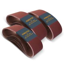 Correias de lixar POWERTEC 3 x 18 polegadas 30PK 40/60/80 Grits